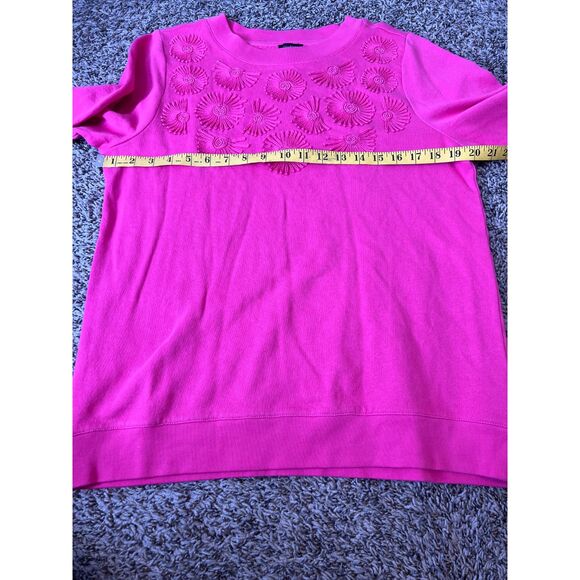 Talbots Pink Embroidered Sweatshirt - Picture 7 of 8